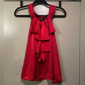 Red Sleeveless Blouse